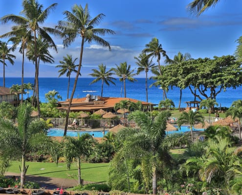 Aston Maui Kaanapali Villas and the Pacific Ocean