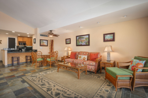 Aston Maui Kaanapali Villa – 1 Bedroom Oceanside Premium -Living Area