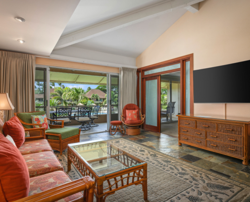 Aston Maui Kaanapali Villa – 1 Bedroom Oceanside Premium - Living Area View