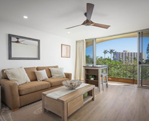 Aston Maui Kaanapali Villa – Studio Ocean View Premium -Living Area View